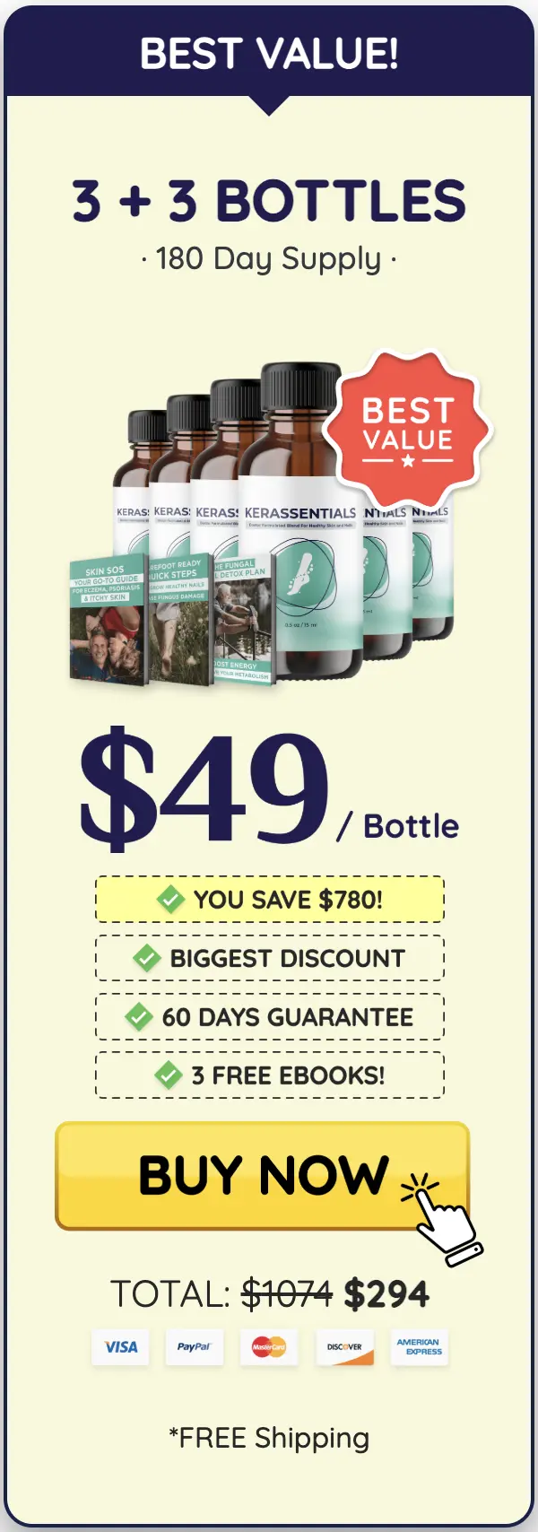 Kerassentials Buy Six Bottles